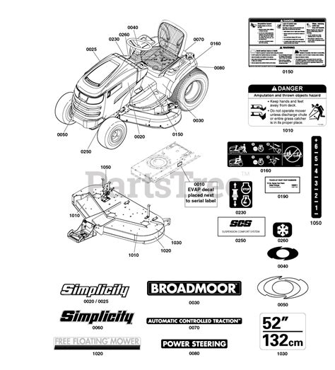 Simplicity 2691674 00 Simplicity Broadmoor 52 Lawn Tractor 25hp