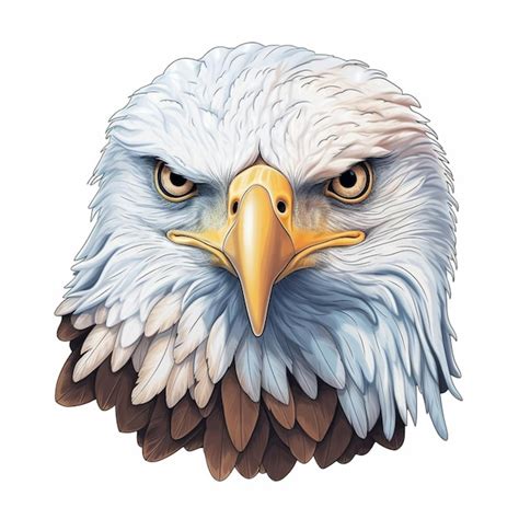 Premium Ai Image A Close Up Of A Bald Eagles Head With A White