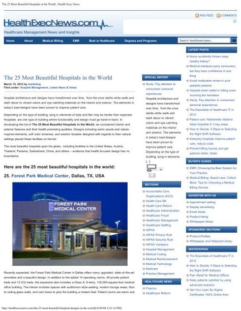 The 25 Most Beautiful Hospitals In The World Health Exec News Dwp