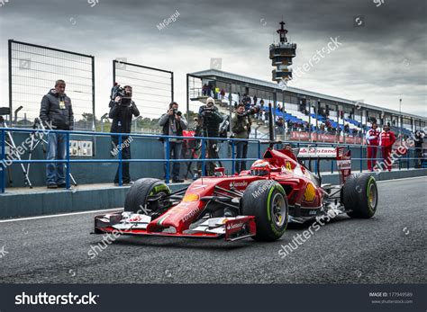 Jerez, Spain - January 31: Kimi Raikkonen Testing His New Ferrari F14 T ...