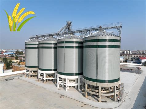 Flat Bottom Silo For Grain Maize Corn Wheat Storage Galvanized Steel