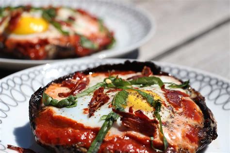 One Sheet Pan Egg Stuffed Portobello Chop Happy