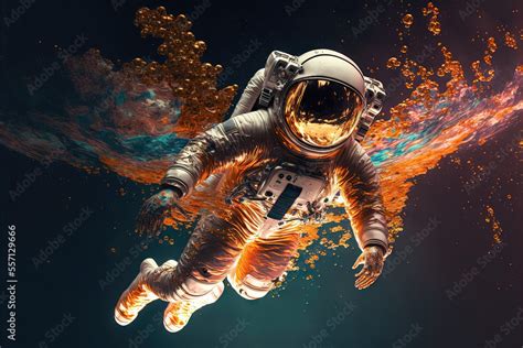 Ilustrace Astronaute Dans L Espace L Univers La Science Fiction