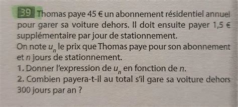 Bonjour Jai Un Exercice A Faire Sur Les Suites Num Riques Pouvez Vous M