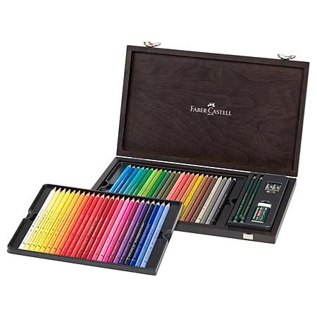 Faber Castell Polychromos Wooden Box Assorted Coloured Pencils