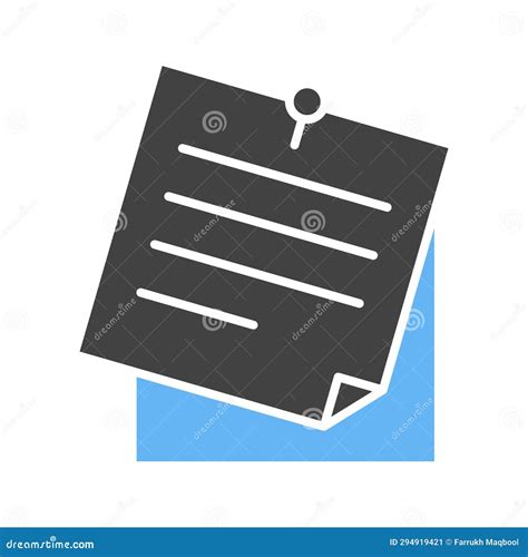 Sticky Note Icon Vector Image Stock Illustration Illustration Of