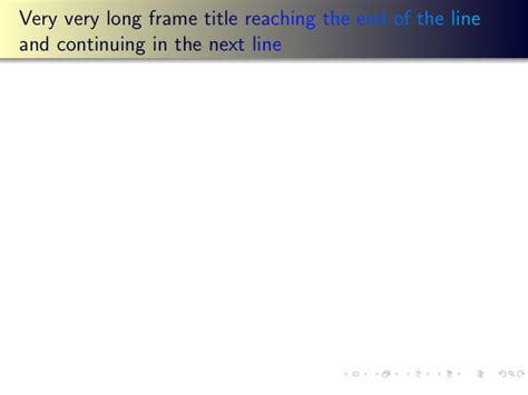 LaTeX - Beamer : titres des diapositives avec des dégradés de couleurs ...