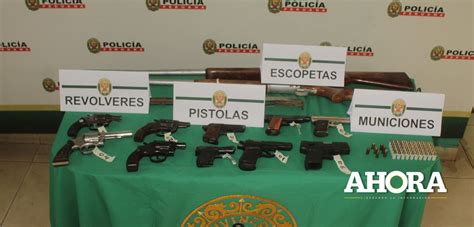 Policías incautaron 13 armas de fuego que tenían licencias vencidas