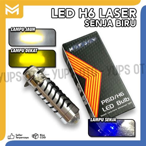 Jual Lampu Led Depan Motor H Laser Led Hi Low Ac Dc Double Color White