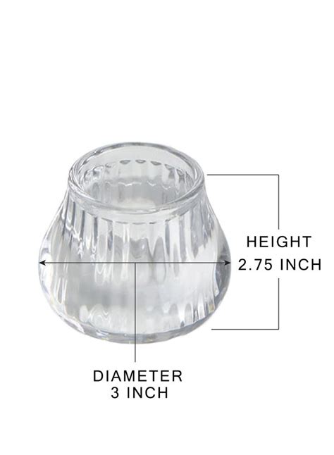 Serene Spaces Living Set Of 4 Glass Votive Holders Measures 2 75 T