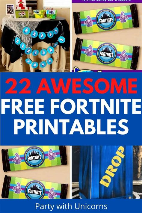 Free Fortnite Party Printables