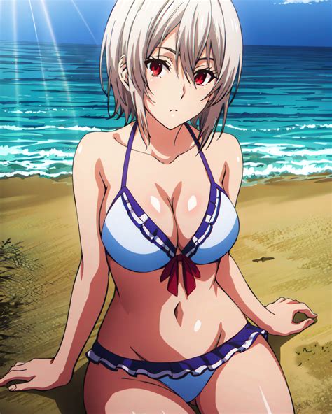 Busty Hentai 1girl Alluring Beach Big Breasts Bikini Blue Sky Joker