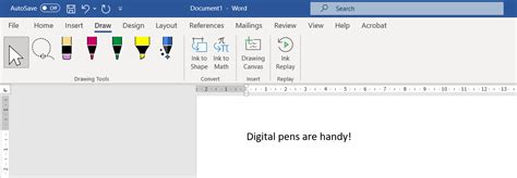 How to Draw Using Pen Tools in Microsoft Word