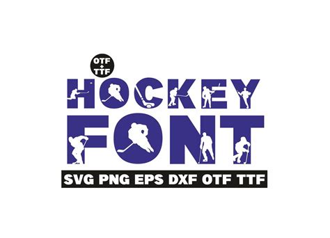 Hockey Svg Ice Hockey Font Hockey Letters Sport Font Svg Sports