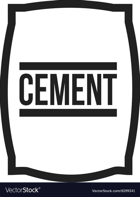 Cement bag Royalty Free Vector Image - VectorStock