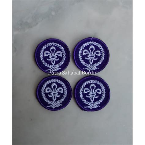 Jual Patch Logo Bordir Pramuka Tanda Pandu Dunia Wosm Putri