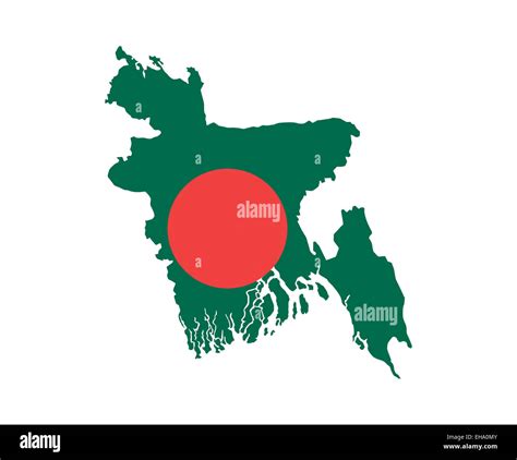 bangladesh country flag map shape national symbol Stock Photo - Alamy