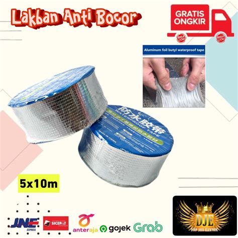 Jual Lakban Anti Bocor Anti Air Lakban Aluminium Foil Butyl Waterproof