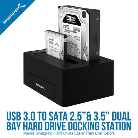 Sabrent Usb To Sata Dual Bay External Hard Drive Docking Station