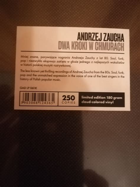 Andrzej Zaucha Dwa kroki w chmurach kolorowy winyl Poznań Kup teraz