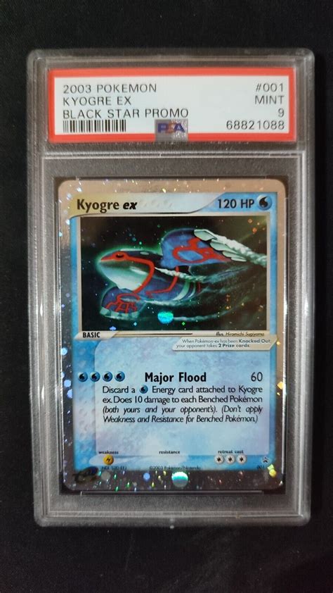 Pokemon PSA 9 Black Star Promo 001 Kyogre EX Holo 2003 Mint Values MAVIN