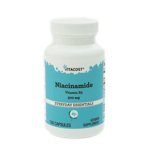 Vitacost Niacinamide Vitamin B3 500 Mg 100 Capsules Vitacost