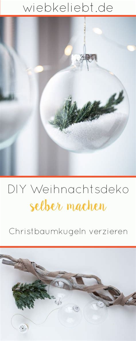 Weihnachtsdeko Selbst Machen DIY Baumschmuck Aus Glas Mit Zweigen