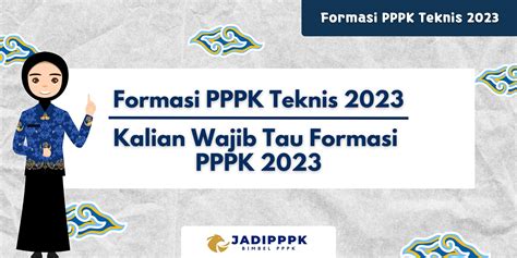 Formasi PPPK Teknis 2023 Kalian Wajib Tau Formasi PPPK 2023