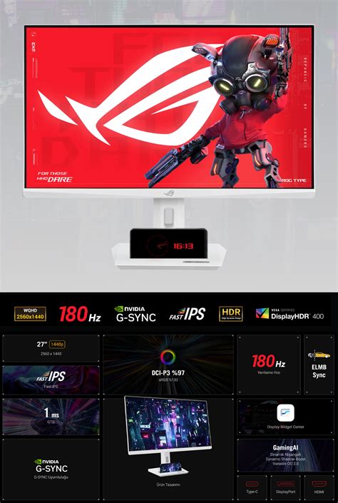 ASUS ROG Strix XG27ACS W 27 FAST IPS FREESYNC G SYNC HDR 2560x1440 1MS