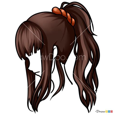 How To Draw Ponytail Hairstyles