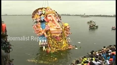 Khairatabad Ganesh Nimajjanam 2019 India Biggest Ganesh Tank Bund In