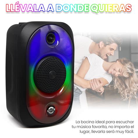 Fs Bt Bocina Port Til Bluetooth Con Luz Frontal Rgb Fol M Xico