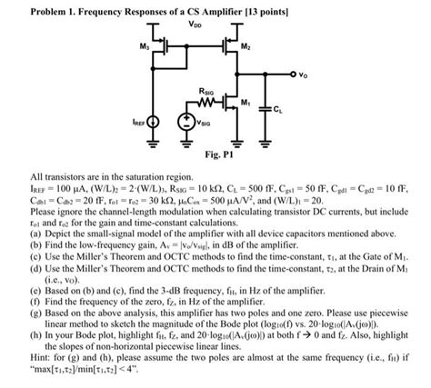 Solved Problem 1 Frequency Responses Of A Cs Amplifier 13