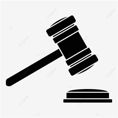 Gavel Silhouette Vector PNG Judge Gavel Icon Simple Vector Sentence