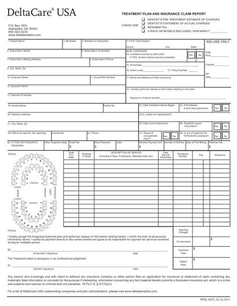 Deltacare Usa Claim Form Delta Dental Insurance