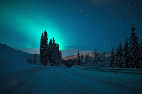 Fond d écran HD Neige Aurores Boréales Aurore Boréale Nature