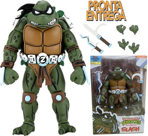 Action Figure Tartarugas Ninja Slash Tmnt Adventures Neca