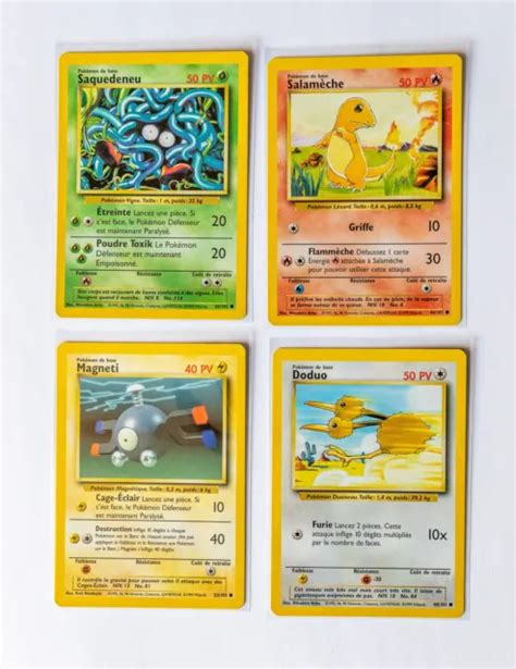 Lot Cartes Pokemon Set De Base Edition Eur Picclick Fr