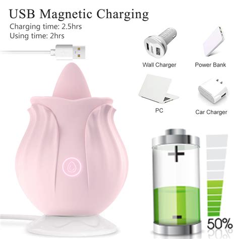 Oral Suction Women Sex Toy Rose Red Shape Sucker Silicone Clit Licking Magic Tongue Vibrator For