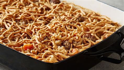 chinese hamburger casserole with bean sprouts