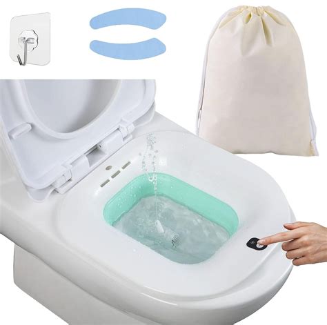 1400ml47oz Foldable Postpartum Care Basin Teqhome Electric Sitz Bath For Toilet Seat