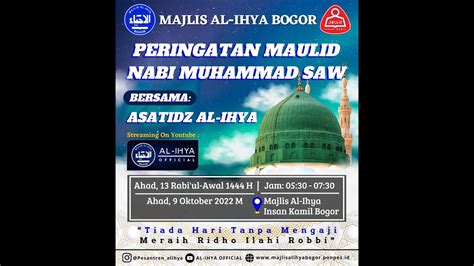 Kuliah Shubuh Majlis Al Ihya Bogor Penceramah Kh Dudung Basyir