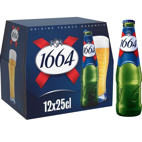 Bière blonde 1664 le pack de 12 bouteilles de 25cL à Prix Carrefour