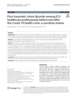 Fillable Online Post Traumatic Stress Disorder Among Icu Healthcare