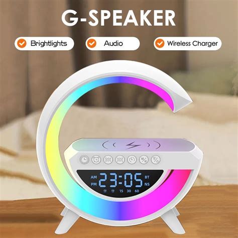 G speaker Smart Station Luminária Bluetooth Inteligente Estilo RGB