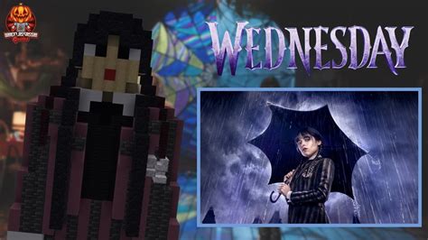 How To Build Wednesday Addams From Wednesday In Minecraft Statue