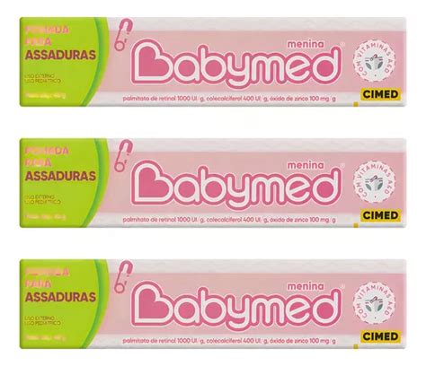 Kit Pomadas Para Preven O De Assaduras Babymed G Cor Rosa