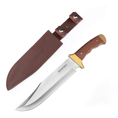 Buy Swisstech 14 Inch Bowie Full Tang Fixed Blade Wood Handle With