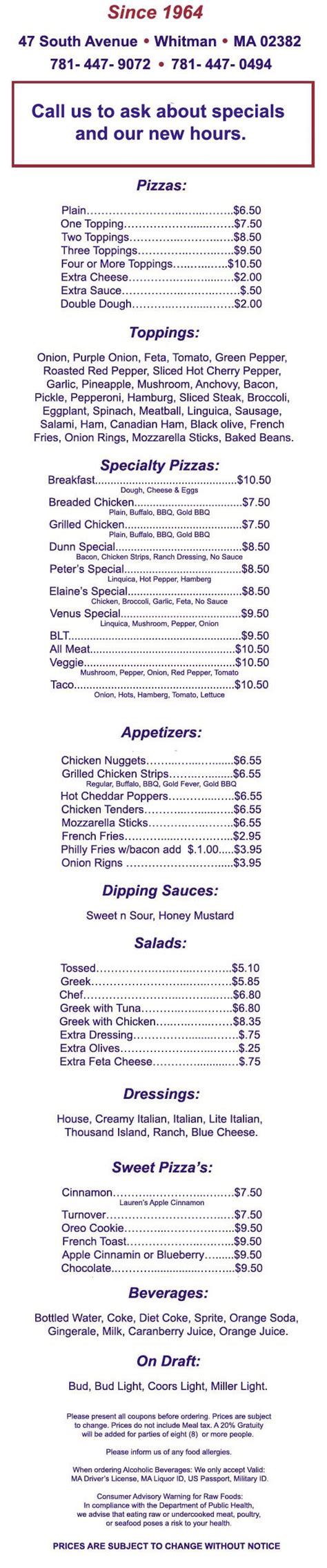 Pizza Venus Cafe Whitman Ma Venus Cafe News Hour Breakfast Breads