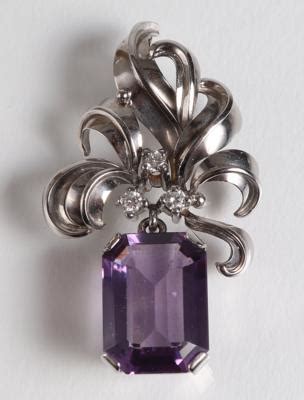 Brillant Amethystanh Nger Schmuck Kunst Antiquit Ten